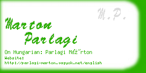 marton parlagi business card